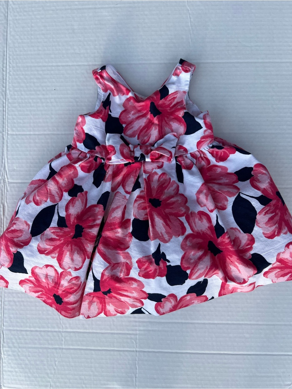Janie and Jack Pink and Navy Floral Baby Dress